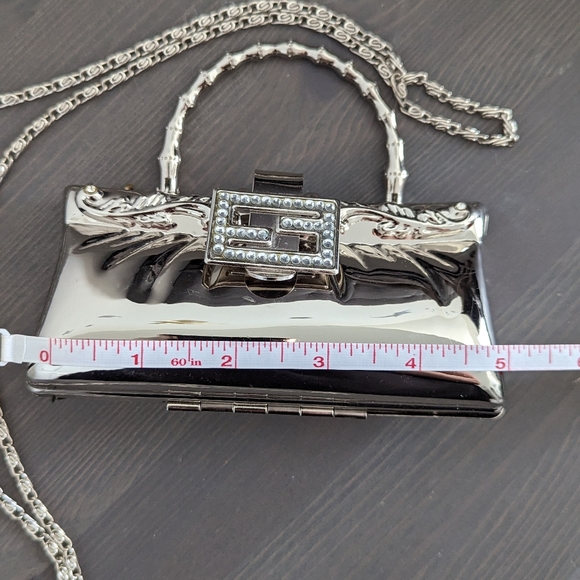 Fabulous Vintage Silver Chrome Evening Purse - Picture 5 of 7
